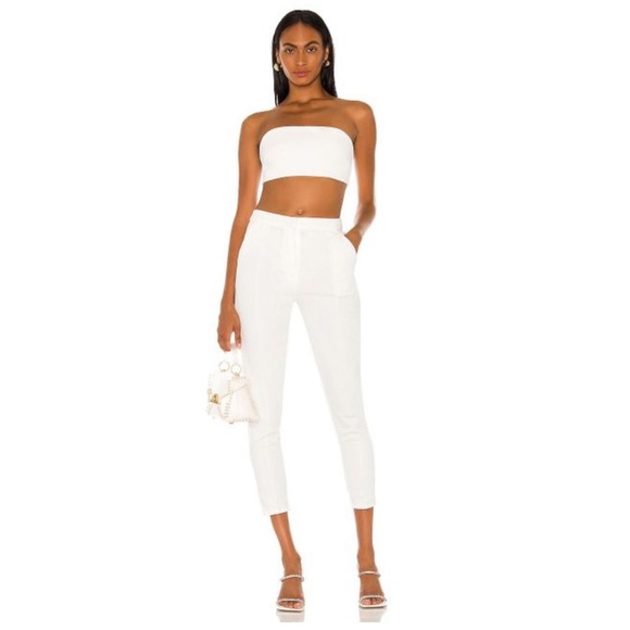 superdown Pants - Superdown White Remy Bandeau Pant Set